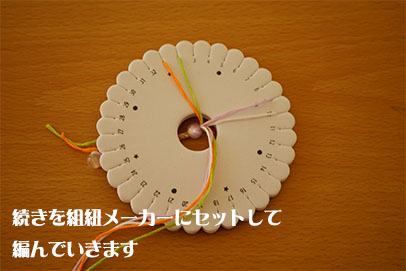 糸をかけている写真